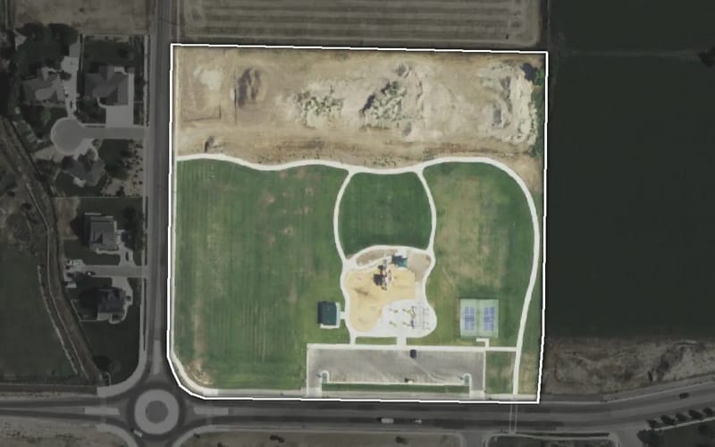 Aerial view of 600 South Park
