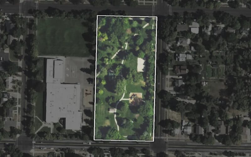 Aerial view of Adams Park