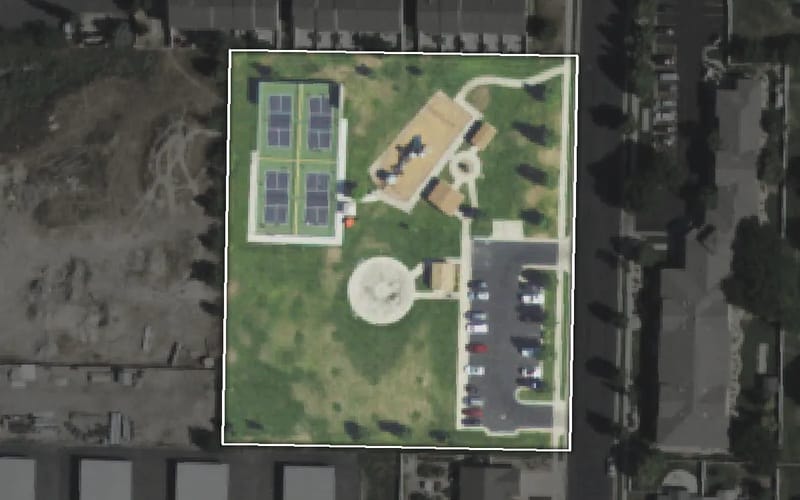 Aerial view of Alma Leonhardt Park
