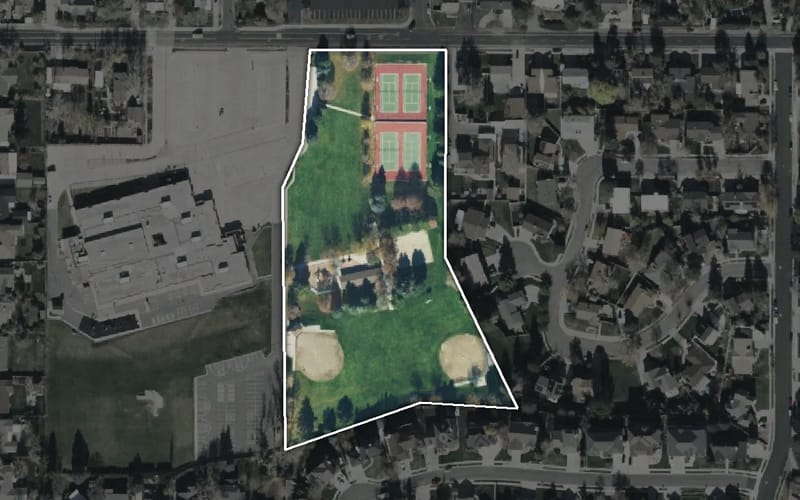 Aerial view of Antczak Park