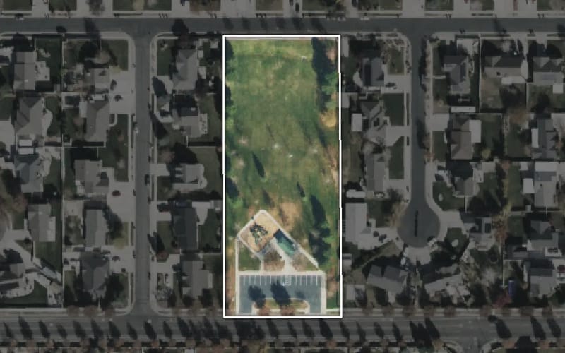 Aerial view of Ascot Downs Park