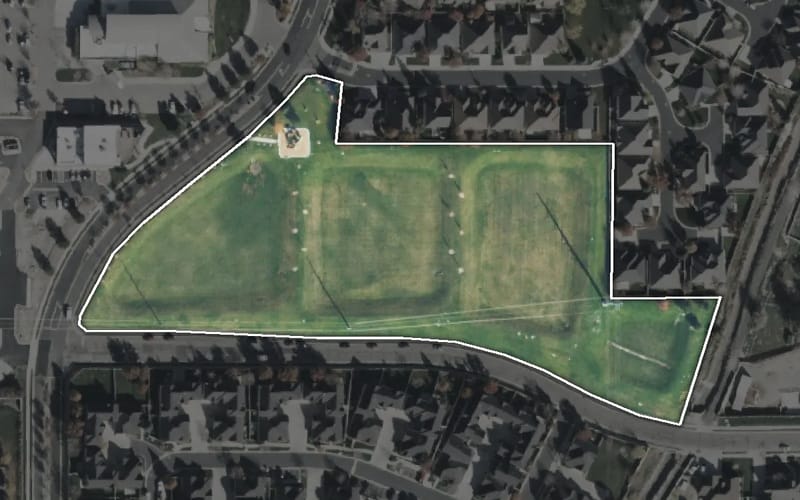 Aerial view of Beckstead Park