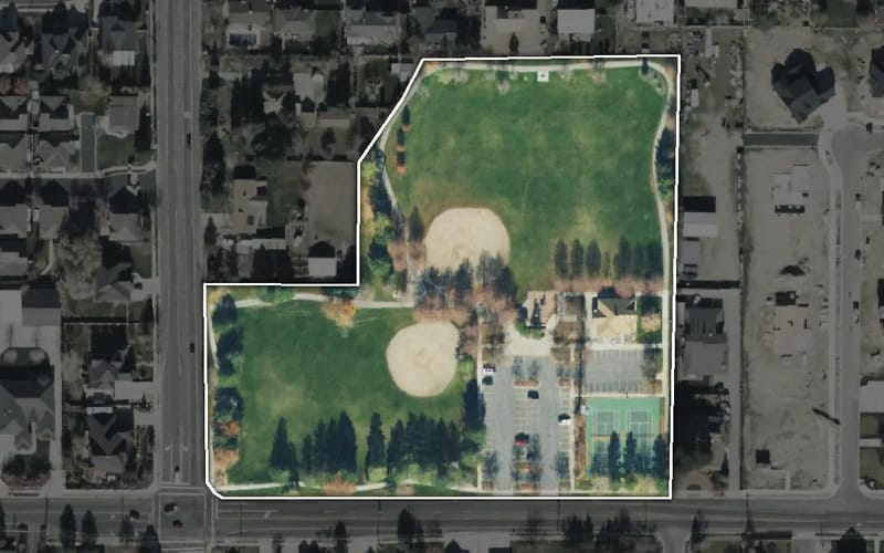 Aerial view of Bell Canyon Park