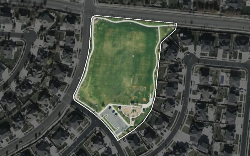 Aerial view of Bellevue Park