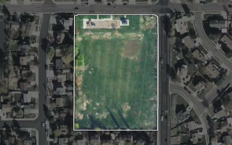 Aerial view of Bennion Park