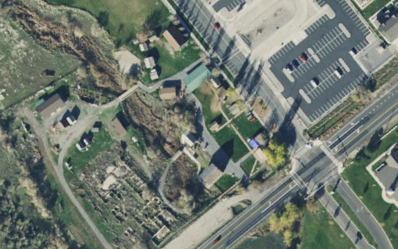 Aerial view of Benson Mill Park