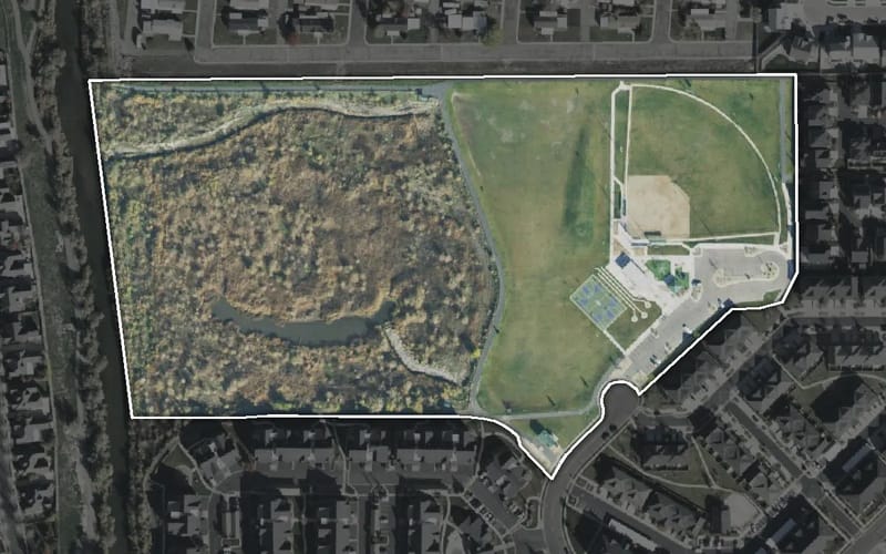Aerial view of Bingham Junction Park