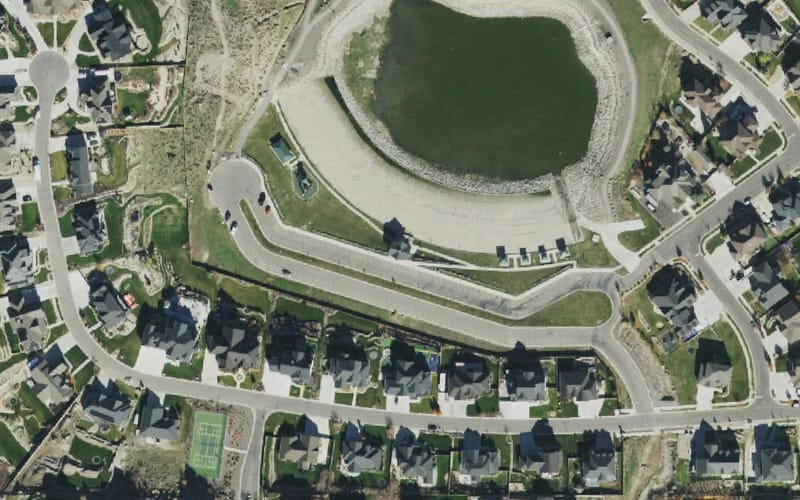 Aerial view of Blackridge Reservoir