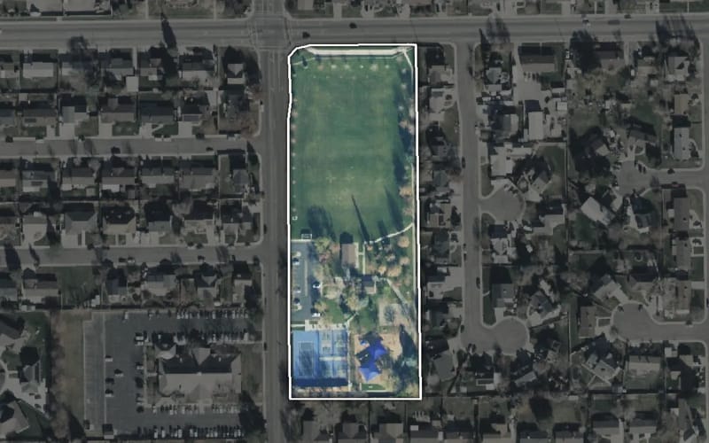 Aerial view of Bonneville Park