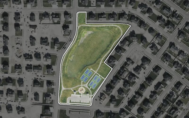 Aerial view of Brandon Park Community Park