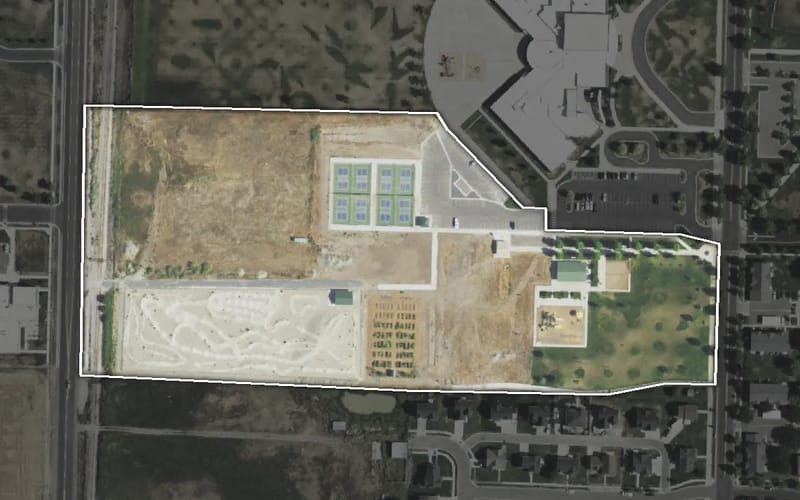 Aerial view of Bridger Park