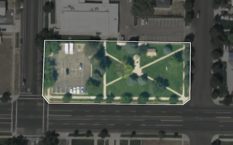 Aerial view of Brigham Young Park