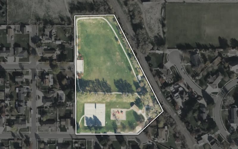 Aerial view of Brown's Meadow Park