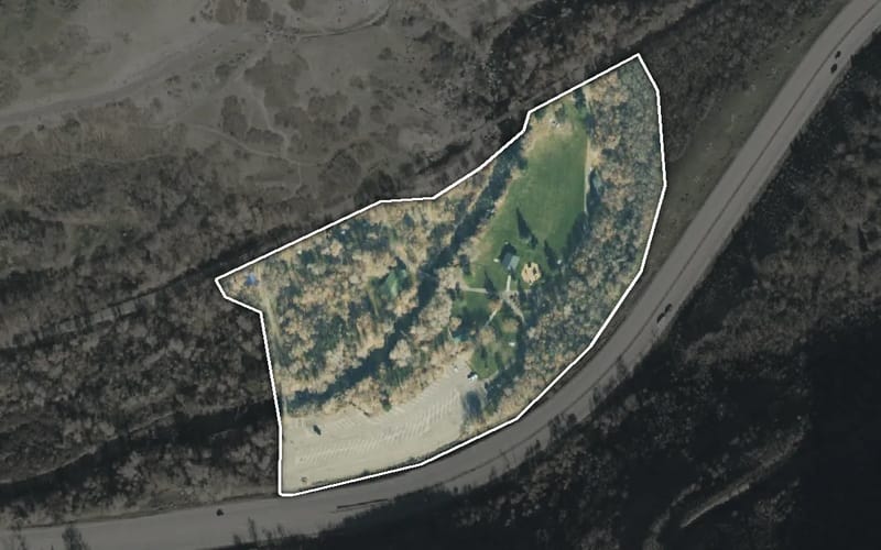 Aerial view of Canyon Glen Park