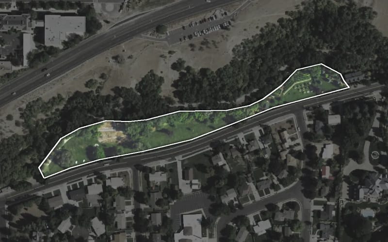 Aerial view of Canyon Road Park
