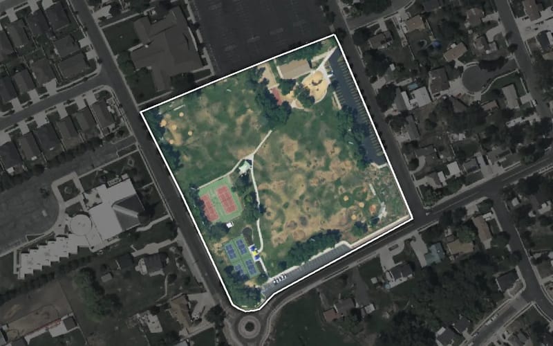 Aerial view of Chapel Park