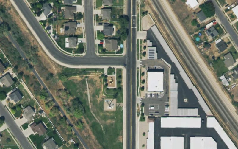 Aerial view of Chelemes Farm Park
