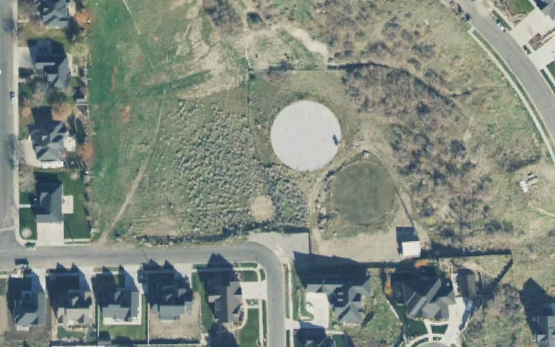 Aerial view of Cherry Ridge Bike Park