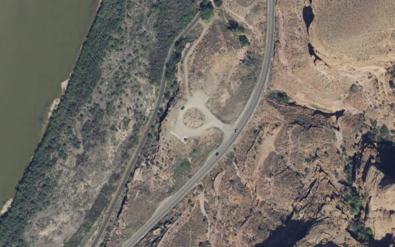 Aerial view of Colorado Riverside Recreation Area