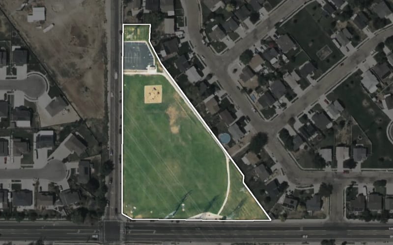 Aerial view of Cornerstone Park