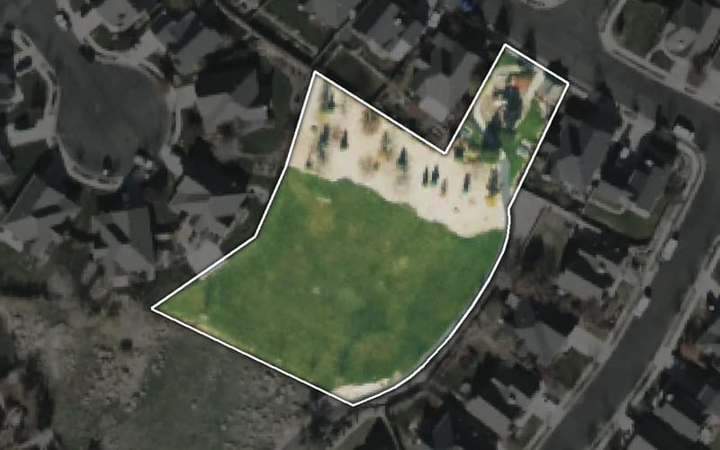 Aerial view of Country Run Park