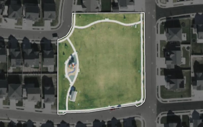 Aerial view of Creek Ridge Park