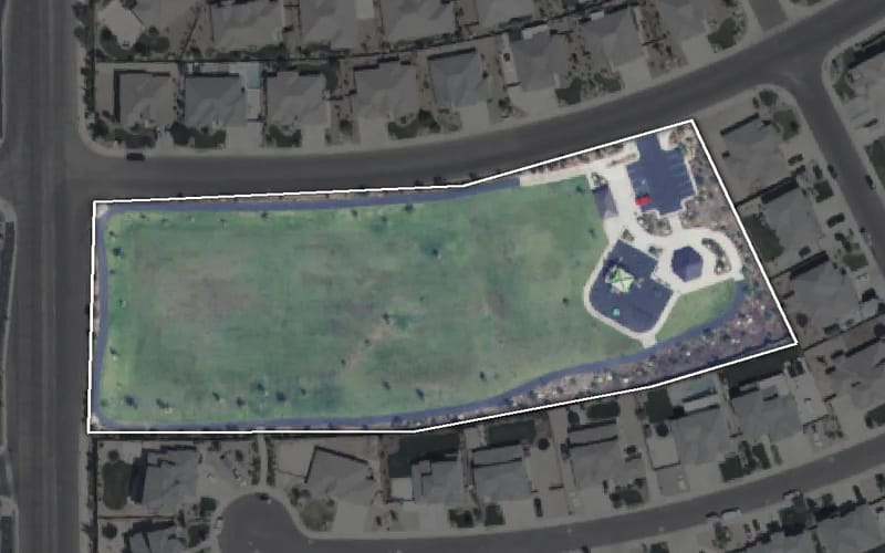 Aerial view of Crimson Ridge Park