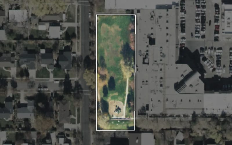 Aerial view of Curtis Park