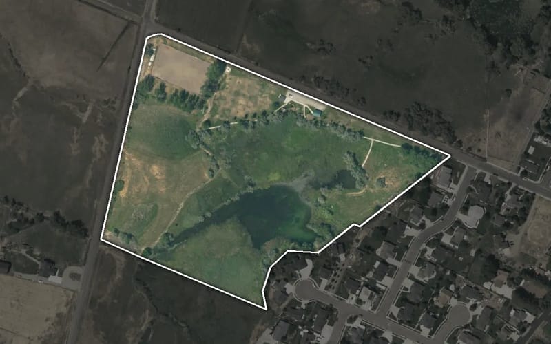 Aerial view of Dale Young Nature Park