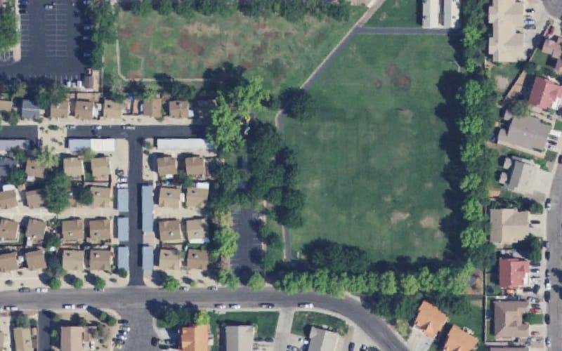 Aerial view of Dixie Downs Park