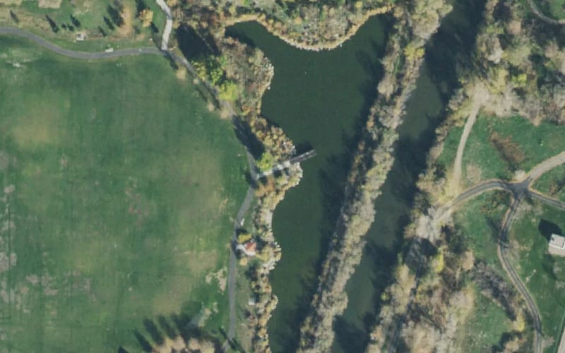 Aerial view of Dock at Taylorsville park