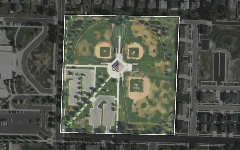 Aerial view of Don Reese Park