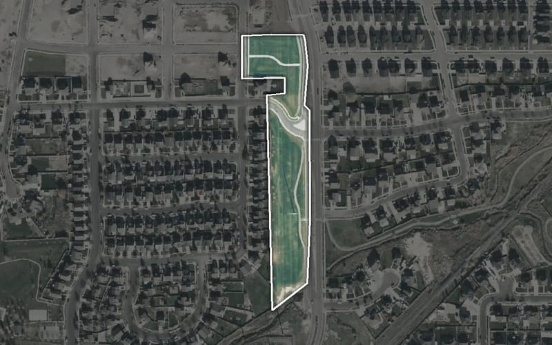 Aerial view of Dry Creek Parkway