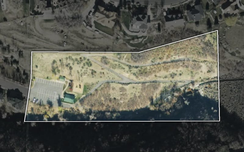 Aerial view of Eggett Park