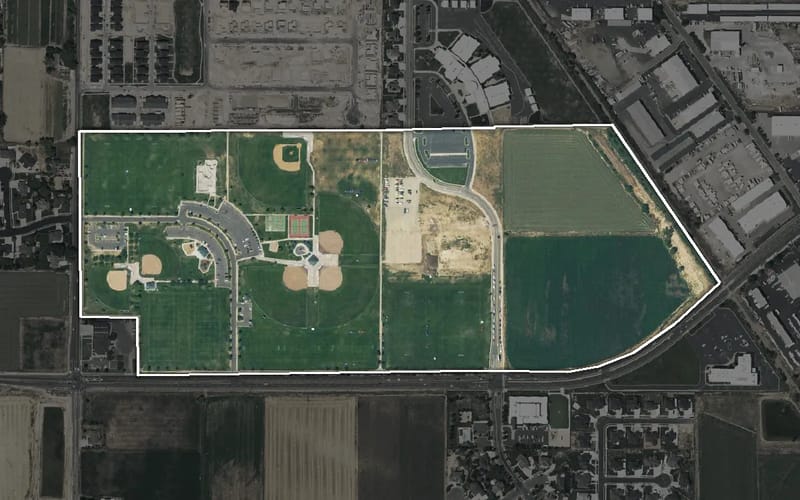 Aerial view of Ellison Park
