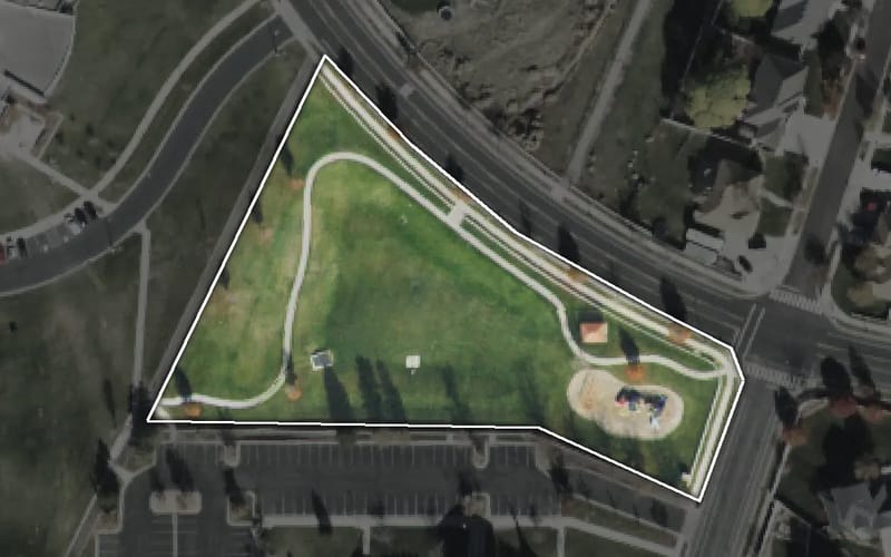 Aerial view of Emmebella Park