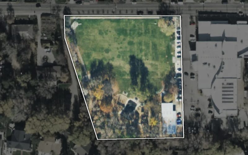 Aerial view of Evergreen Park
