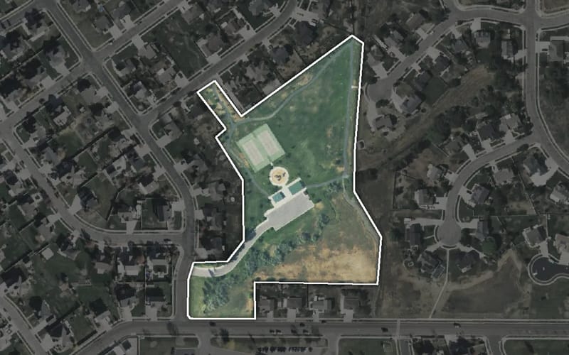 Aerial view of Farmington Ranches Park