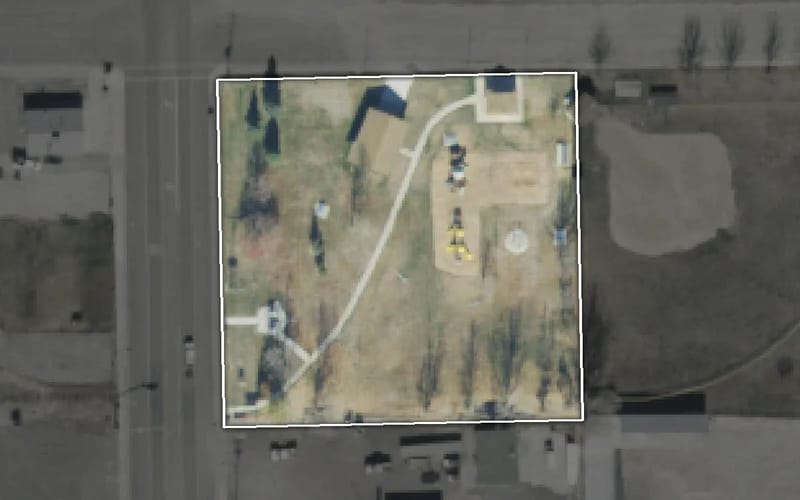 Aerial view of Ferron City Park