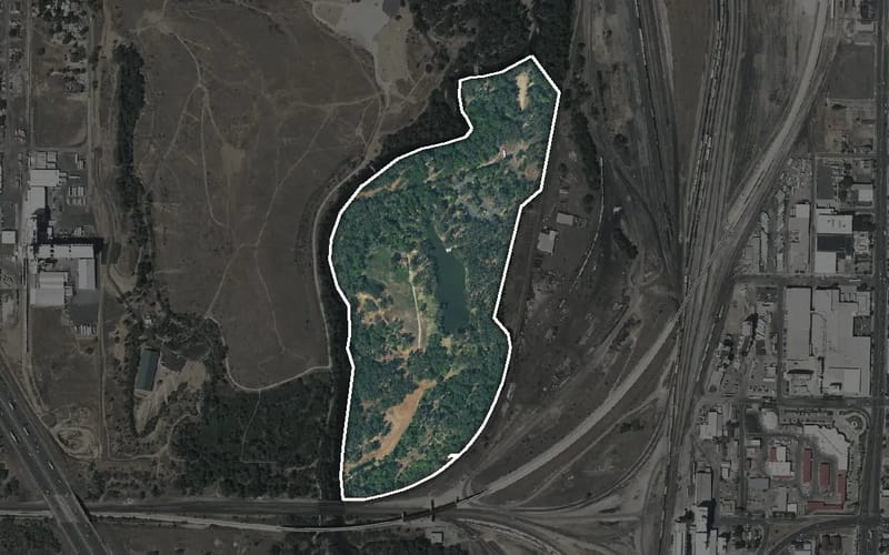 Aerial view of Fort Buenaventura