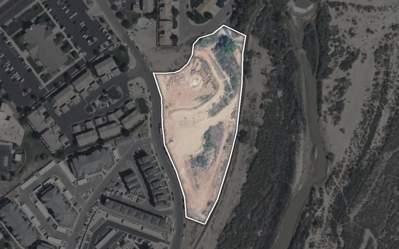 Aerial view of Fossil Falls Park