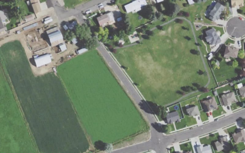Aerial view of Fox Pointe Park
