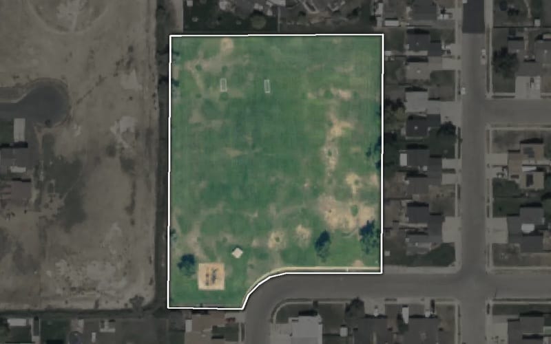 Aerial view of Foxglen Park