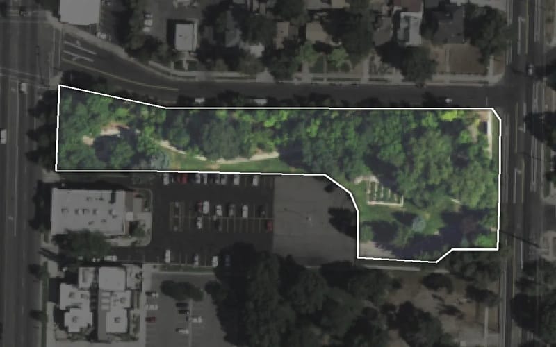 Aerial view of Garff Wayside Gardens