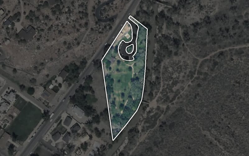 Aerial view of George Barker River Park