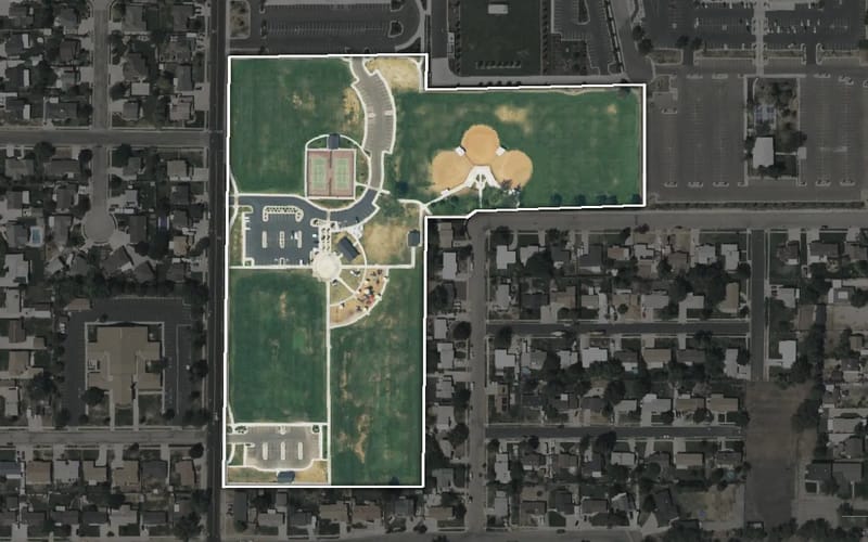 Aerial view of George E. Wahlen Park