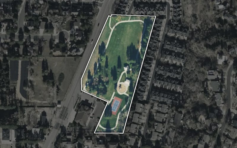 Aerial view of Golden Hills Park