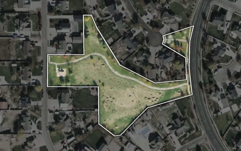 Aerial view of Grand Trotter Park
