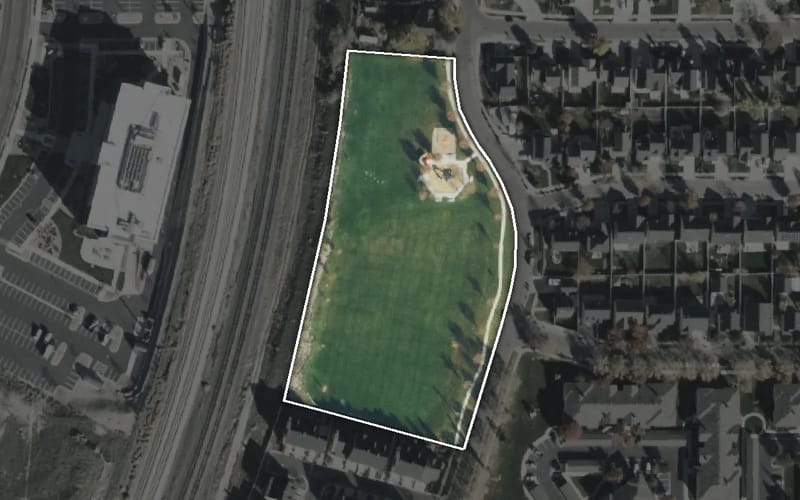 Aerial view of Green Clover Park