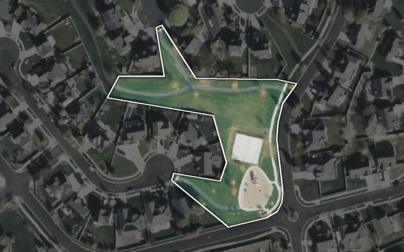 Aerial view of Harvest Moon Park